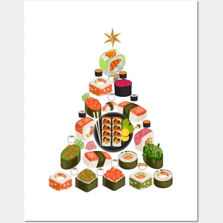 Sushi Christmas Tree Posters and Art